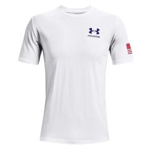 Under Armour Mens Freedom Flag Tee White Patriotic USA Loose Fit T-Shirt Sz 3XL